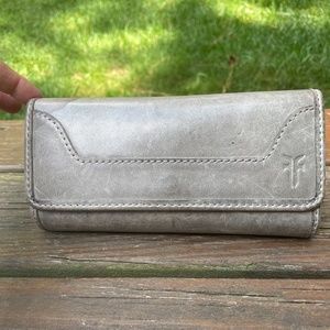 Frye Melissa Grey Snap Wallet